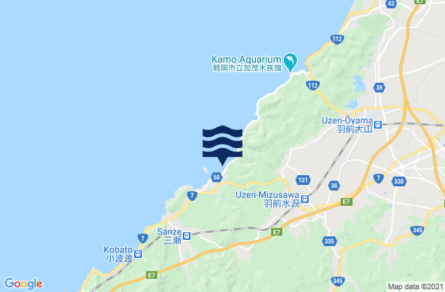 Mapa de mareas Tsuruoka Shi, Japan