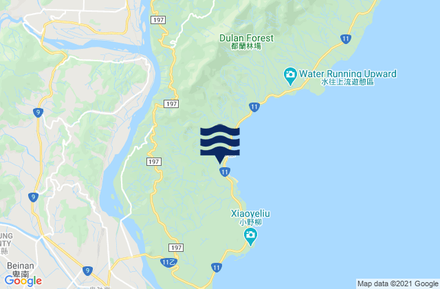 Mapa de mareas Tu-lan Wan, Taiwan