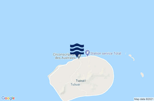 Mapa de mareas Tubuai, French Polynesia
