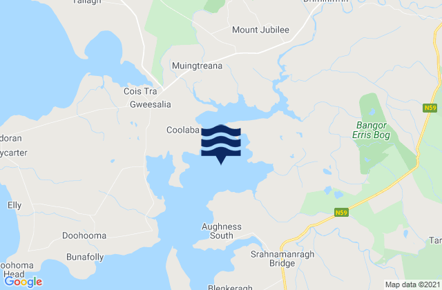 Mapa de mareas Tullaghan Bay, Ireland