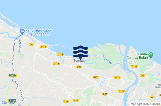 Mapa de mareas Tumpat, Malaysia