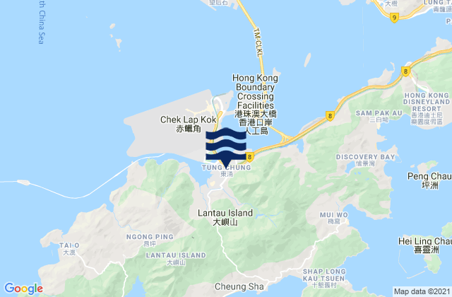 Mapa de mareas Tung Chung, Hong Kong