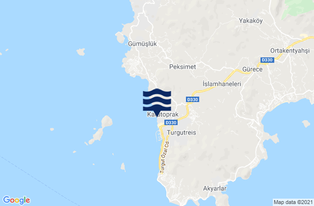Mapa de mareas Turgutreis, Turkey
