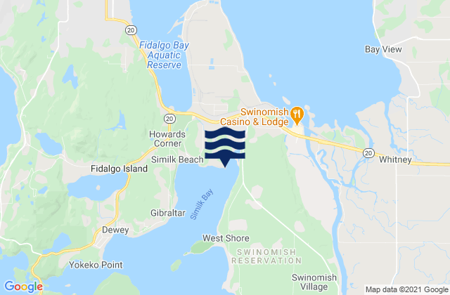 Mapa de mareas Turner Bay Similk Bay, United States