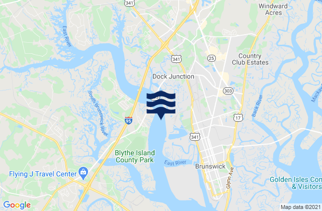 Mapa de mareas Turtle River off Allied Chemical Corp, United States
