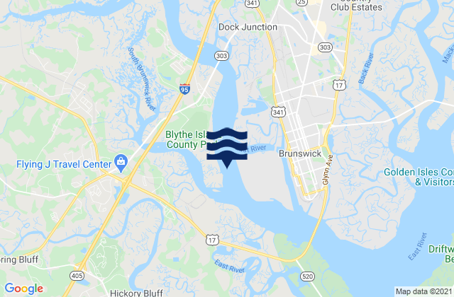 Mapa de mareas Turtle River off Andrews Island, United States