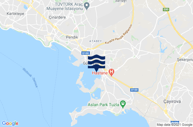 Mapa de mareas Tuzla, Turkey
