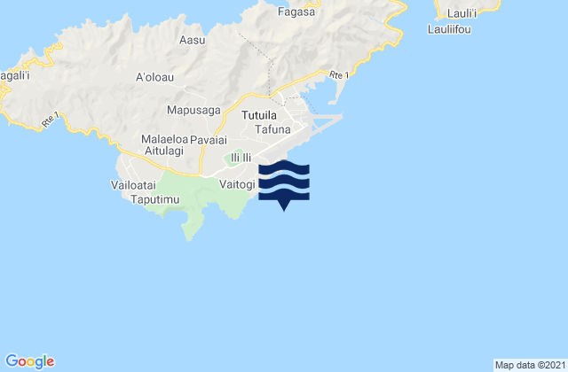Mapa de mareas Tuālāuta County, American Samoa