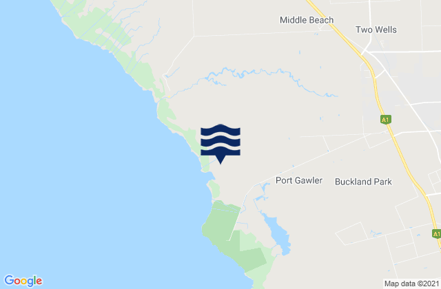Mapa de mareas Two Wells, Australia