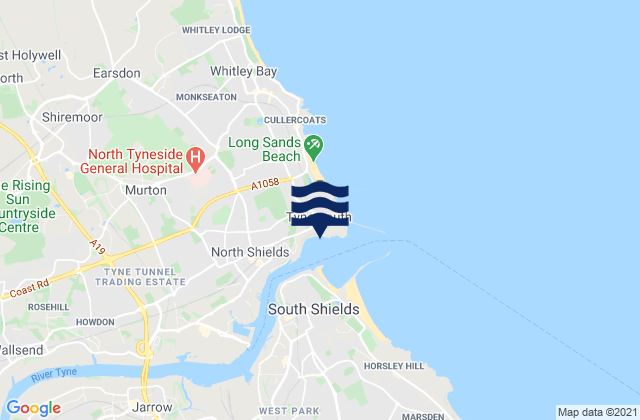 Mapa de mareas Tynemouth, United Kingdom