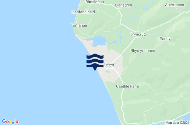Mapa de mareas Tywyn Beach, United Kingdom