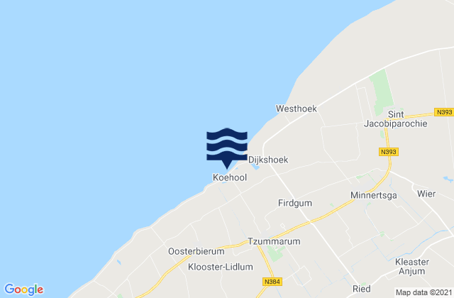 Mapa de mareas Tzum, Netherlands