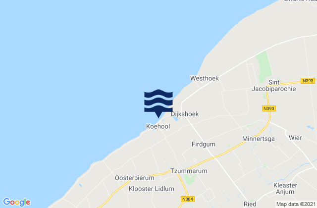 Mapa de mareas Tzummarum, Netherlands