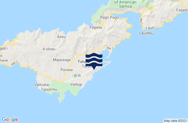 Mapa de mareas Tāfuna, American Samoa