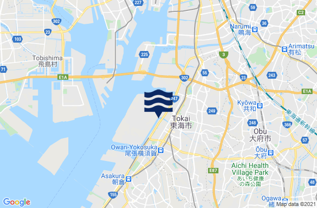 Mapa de mareas Tōkai-shi, Japan