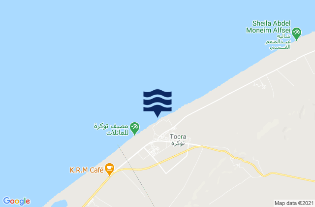 Mapa de mareas Tūkrah, Libya