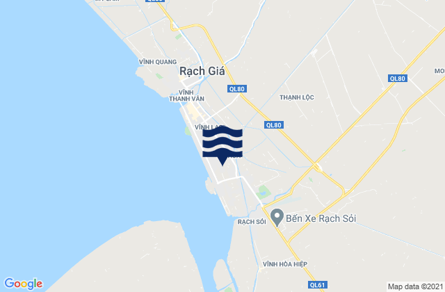 Mapa de mareas Tỉnh Kiến Giang, Vietnam