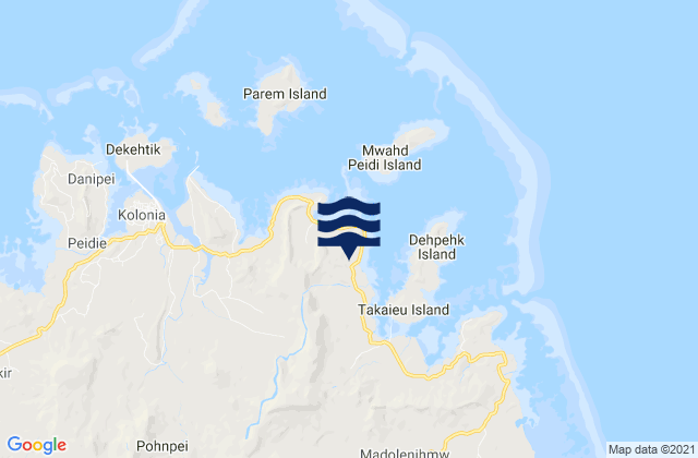 Mapa de mareas U Municipality, Micronesia