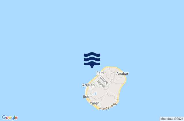 Mapa de mareas Uaboe District, Nauru