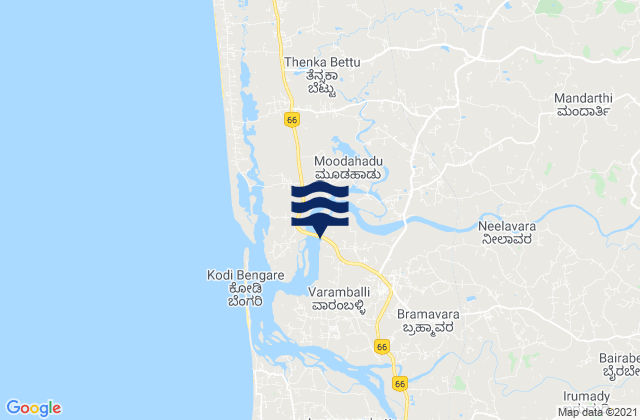 Mapa de mareas Udupi, India