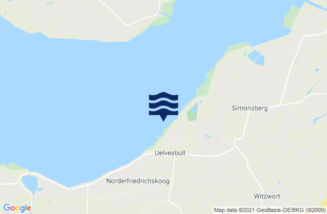 Mapa de mareas Uelvesbüll, Germany