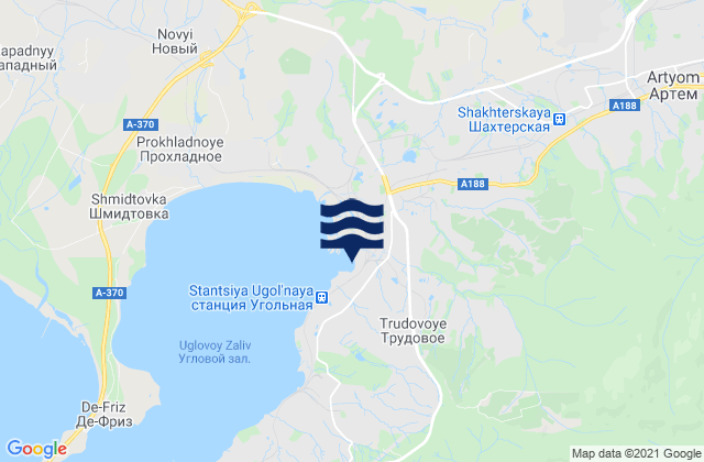 Mapa de mareas Uglovoye, Russia