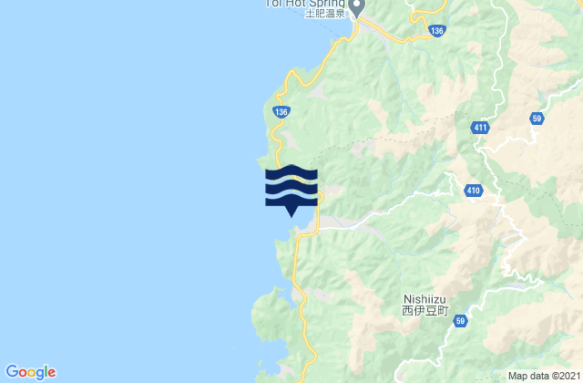 Mapa de mareas Ugusu, Japan
