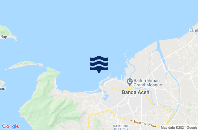 Mapa de mareas Uleelheue, Indonesia