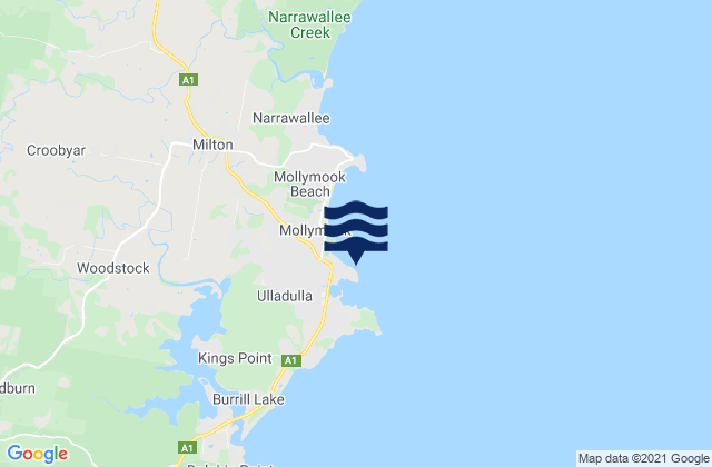 Mapa de mareas Ulladulla Harbour, Australia