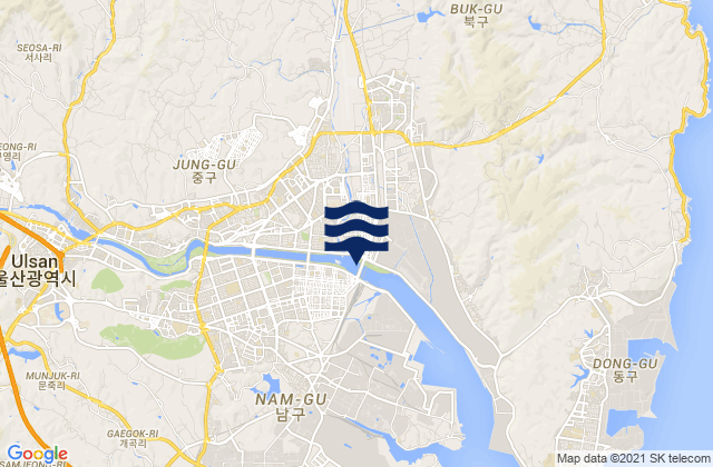 Mapa de mareas Ulsan, South Korea