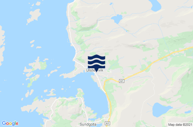 Mapa de mareas Ulstein, Norway
