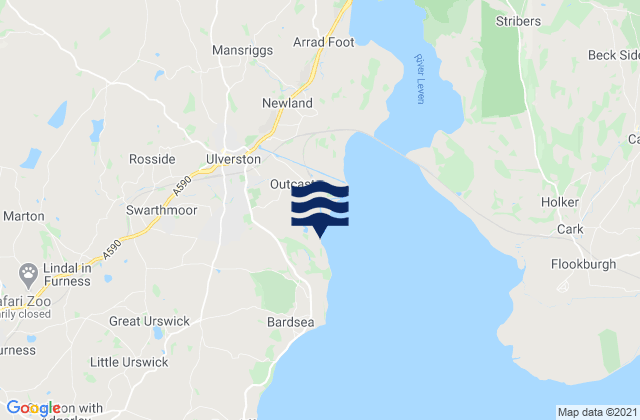 Mapa de mareas Ulverston, United Kingdom