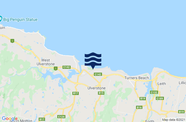 Mapa de mareas Ulverstone, Australia