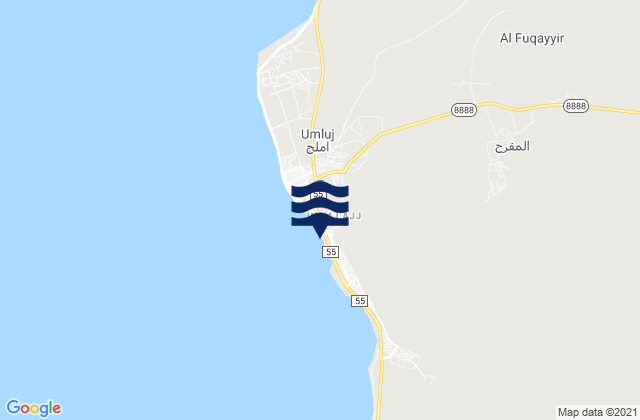 Mapa de mareas Umluj, Saudi Arabia