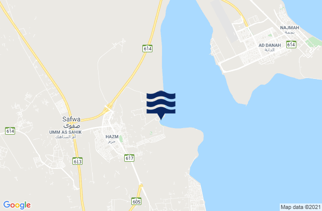 Mapa de mareas Umm as Sāhik, Saudi Arabia