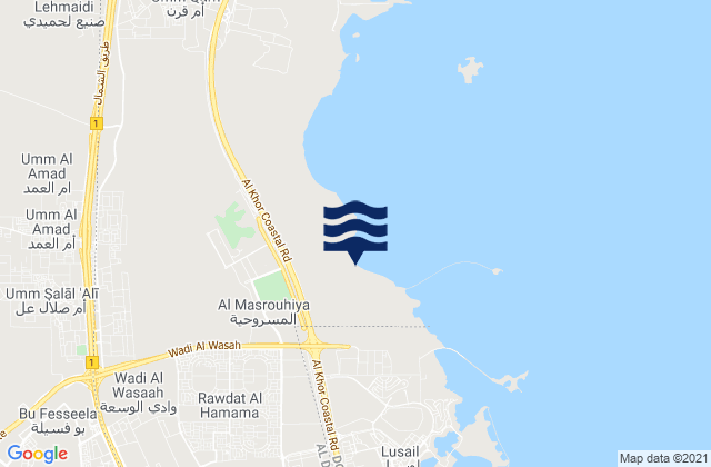 Mapa de mareas Umm Şalāl Muḩammad, Qatar
