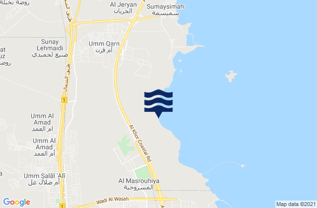 Mapa de mareas Umm Şalāl ‘Alī, Qatar