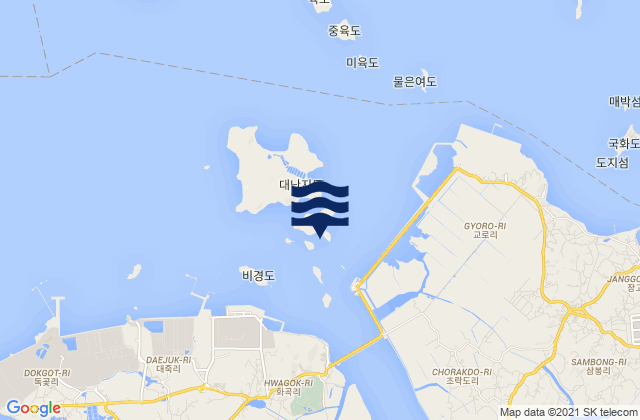 Mapa de mareas Umo-do, South Korea