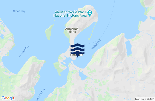 Mapa de mareas Unalaska (Dutch Harbor), United States