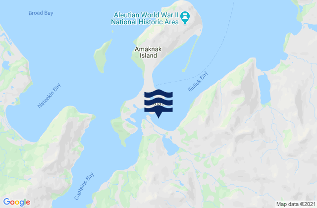 Mapa de mareas Unalaska, United States