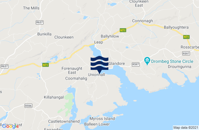 Mapa de mareas Union Hall, Ireland