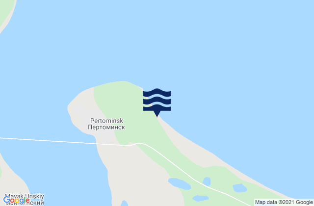 Mapa de mareas Unskaya Inlet, Russia