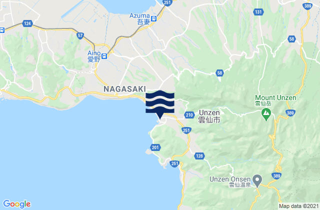 Mapa de mareas Unzen-shi, Japan