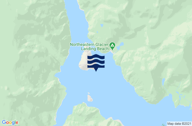 Mapa de mareas Upper Northwestern Fiord Harris Bay, United States
