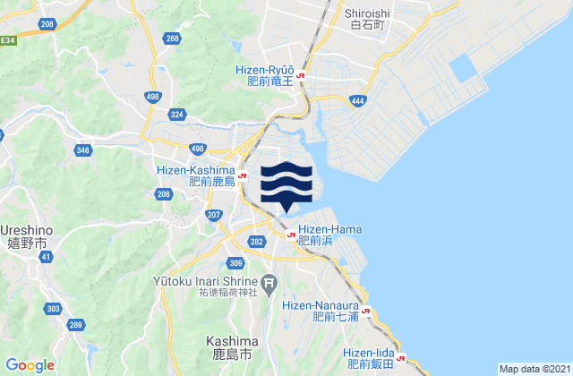 Mapa de mareas Ureshino Shi, Japan