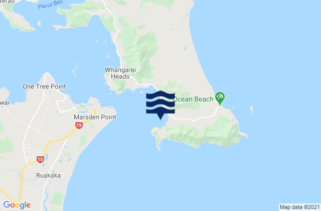 Mapa de mareas Urquharts Bay, New Zealand