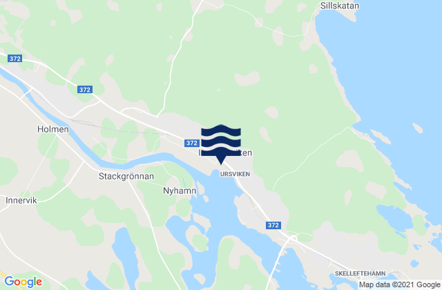 Mapa de mareas Ursviken, Sweden