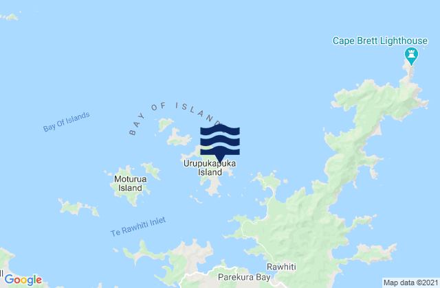 Mapa de mareas Urupukapuka, New Zealand