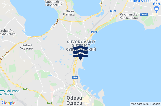Mapa de mareas Usatove, Ukraine