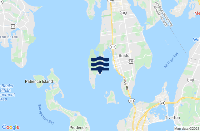 Mapa de mareas Usher Point, United States